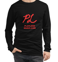 LONG SLEEVE Playland Music Black - RED Logo